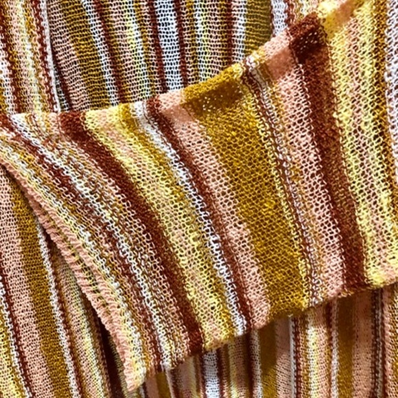 🧡🤎🤍💛 NEW Colorful Long Knit Cardigan Cover up, M - Picture 3 of 4